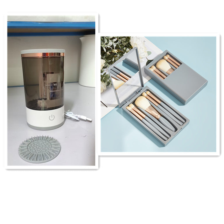 Portable Electric Makeup Brush Cleaner – USB Rechargeable Automatic Brush Washing Machine