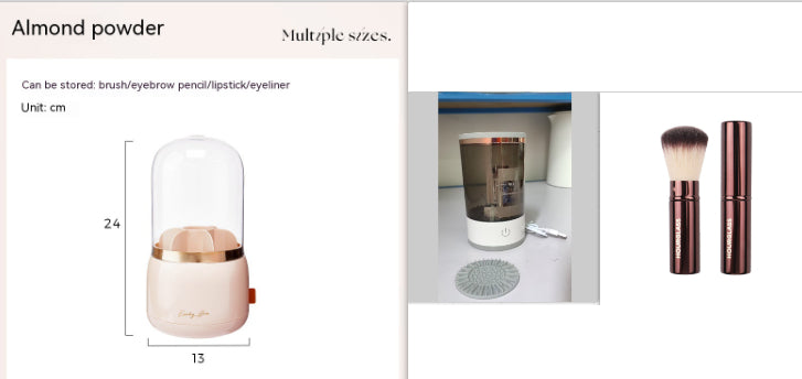 Portable Electric Makeup Brush Cleaner – USB Rechargeable Automatic Brush Washing Machine