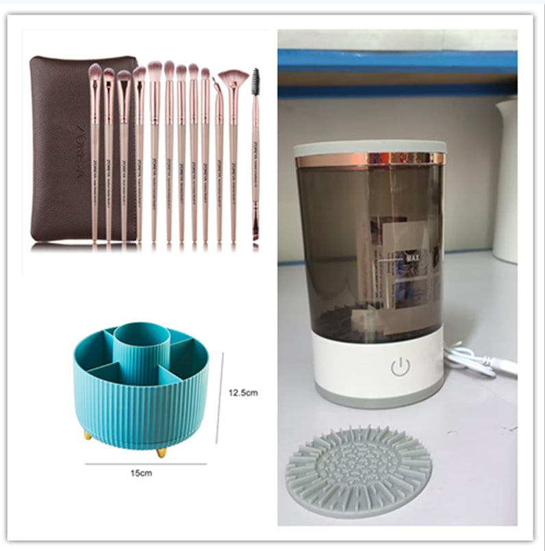 Portable Electric Makeup Brush Cleaner – USB Rechargeable Automatic Brush Washing Machine