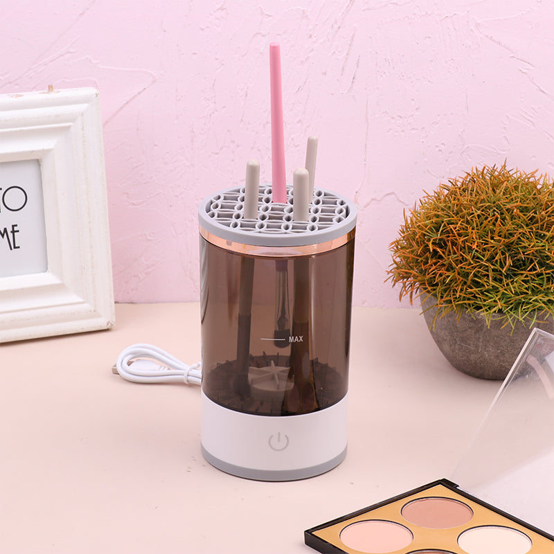 Portable Electric Makeup Brush Cleaner – USB Rechargeable Automatic Brush Washing Machine