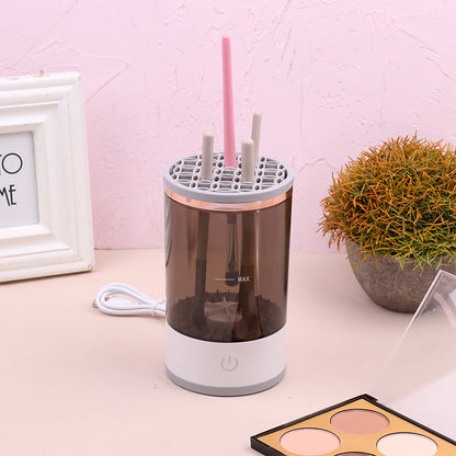 Portable Electric Makeup Brush Cleaner – USB Rechargeable Automatic Brush Washing Machine