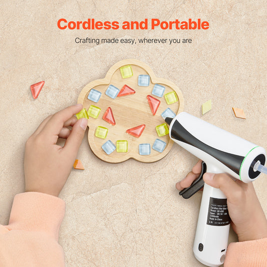 Rechargeable Cordless Hot Glue Gun – 2200mAh Battery, Fast Preheating, Mini Wireless Glue Gun Kit for DIY, Crafts & Home Repairs