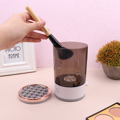 Portable Electric Makeup Brush Cleaner – USB Rechargeable Automatic Brush Washing Machine
